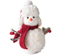 European Style Knitted Snowman Doll Foam Hanging Ornament, Soft Design to Create Joyful Holiday Scenes (Small)