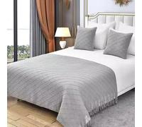 European Style Knitting Tassel Trimmings Bed Runner Home Hotel Decoration Bed Flag Wedding Room Bed Decorate for Bedroom Hotel Guest Bedroom,C- 1.8 bed 130cm×260cm