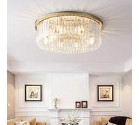 European Style LED Crystal Ceiling Lamp Chandelier with E14/8 Bulbs for Villa Hotel Dining Living Room Luxury Design in Gold Color 60 * 18 Size