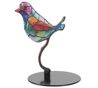European Style Metal Bird Figurine Base Iron Bird Sculpture Home Decoration for Living Room and Office