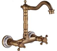 European Style Minimalist Wall-Mount Kitchen Faucet, Rotatable, Copper, Hot/Cold Water, Perfect for Home Bathroom & Kitchen Decor, s for Modern Living Spaces