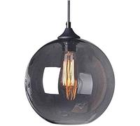 European-Style Modern Bar Glass Chaner, Industrial Simple Restaurant Glass Lamp, Round Glass Lampshade E27 Single Head Bedroom Lamp,for Kitchens
