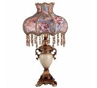 European Style Princess Table Lamp Room Vertical Bedside Lamp Bedroom Bedside Lamp (Color : A Size : 58x33x13cm)