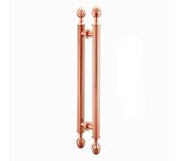 European Style Push Pull Door Handles, 20/24/27/31/35/39/43/47Inch Long, Round Glass Shower Door Handle, Double Sided Mount Indoor Barn Door Handles/Rose Gold/60Cm/23.6In
