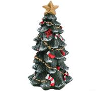 European Style Resin Mini Christmas Tree Ornament for Seasonal Tabletop Decoration Small Medium Large (China/164g)