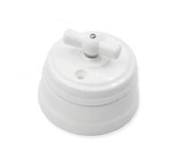 European Style Retro Ceramic Switch Socket 16A Wall Electrical For Home Improvement(White Switch)
