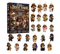 European-style Small Town Dachshund Countdown Blind Box Cartoon Puppy Acrylic Pendant Christmas Gift Set