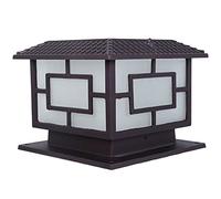 European-Style Solar Lighting Courtyard Led Column Headlight Die-cast Aluminum Garden Villa Door Wall Lamp Frosted Glass Mask Street Light Outdoor IP65 Waterproof Porch & Patio Column Lamps