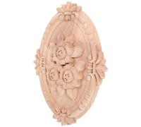 European Style Solid Wood Carving Applique for Furniture Decoration | Khaki Finish, Intricate Carving Details, Safe Touch Edges, for Mirror Frames, Cabinets, Home Renovation