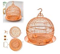 European Style Spherical Black Phoenix, Tiger Skin, Wenniao, Peony, Bottom Tray, Birdcage Decoration, Ornamental Cage, Small Parrot Bird Cage, Bird Nest Decoration