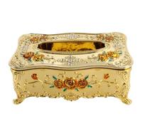 European Style Tissue Box Cover Rose Patterned for Car Office Use