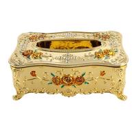 European Style Tissue Holder Box Rose Pattern for Home and Office Use