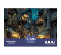 European Style Town Jigsaw Puzzles for Adults Challenging Puzzles Difficult Challenges 1000 Pieces Difficult Hard Jigsaw Puzzles for Man And Woman with Letters on Back 70x50cm/1000pcs