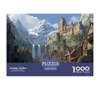 European Style Town Jigsaw Puzzles for Adults Educational Game The Impossible Challenge 1000 Pieces Difficult Hard Jigsaw Puzzles for Man And Woman with Letters on Back 70x50cm/1000pcs
