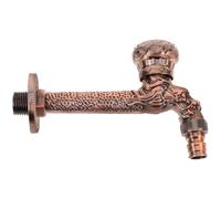 European Style Vintage Wall Mounted Faucet Extended Wheel | Zinc Alloy Build, Rustic Home Decor Accent, Easy to Use, Space Saving Design for Indoor Settings