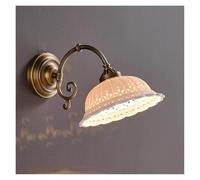 European Style Wall Light White Ceramic Old Brass E27 Bulb Home Art Deco for Hotel Living Room Bedroom Restaurant,Versatile Wall lamp