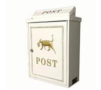 European Style Wall Mounted Mailboxes Locking Mailbox for House Outside Security Key Drop Box for Letters Newspapers Cards 11×5×16in