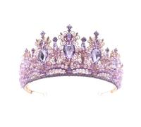 European style wedding hair accessories colorful crystal birthday bride crown tiara