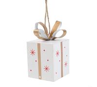 European Style Wrought Iron Christmas For Tree Pendant with Rustic Country Charm and Handcrafted Details for Seasonal Use (White)