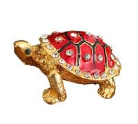 European Styles Metal Turtles Decorative Box Handcrafted Jewelry Storage Container For Valuables Antique Gold Jewelry Box For Homes Decors