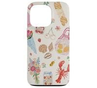 European Summer Girly Preppy Coastal Bow Beachy Collage Case for iPhone 13 Pro