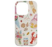 European Summer Girly Preppy Coastal Bow Beachy Collage Case for iPhone 14 Pro