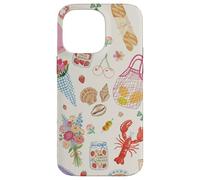 European Summer Girly Preppy Coastal Bow Beachy Collage Case for iPhone 14 Pro Max