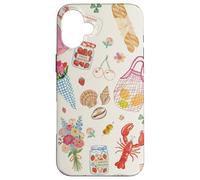 European Summer Girly Preppy Coastal Bow Beachy Collage Case for iPhone 16 Plus
