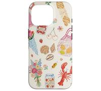 European Summer Girly Preppy Coastal Bow Beachy Collage Case for iPhone 16 Pro