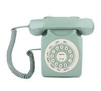 European Telephone, Light Green Pastoral Style 80's Classic Retro Antique Vintage Landline Corded Phone, for Home/Hotel/Office
