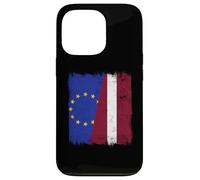European Union Latvia Half Flag EU Latvian Heritage Case for iPhone 13 Pro