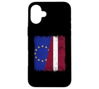 European Union Latvia Half Flag EU Latvian Heritage Case for iPhone 16 Plus