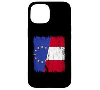 European Union Peru Half Flag EU Peruvian Heritage Jersey Case for iPhone 15