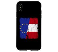 European Union Peru Half Flag EU Peruvian Heritage Jersey Case for iPhone XS Max