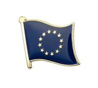 European Union & United Kingdom Brexit Flag Lapel Pin Badge - 1.9 x 1.6 cm EU and UK Flags Side by Side - Hard Enamel Finish with Secure Clasp for Political Events, Travel, Gifts, and Collectors