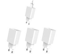 European USB Charger Plug, 3 Pcs EU USB Plug, Shaver Socket to usb Travel Adapter Compatible with Phones Tablet Shavers Toothbrush