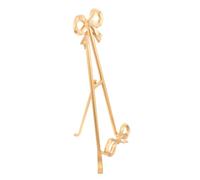 European Vintage Iron Plate Stand Holder with Bow Design for Display