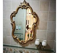 European Vintage Makeup Mirror - Decorative Vanity Mirror for Bedroom Living Room & Hallway - Elegant Gold/Silver/White Frame - Farmhouse Chic Home Décor
