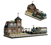 European Vintage Train Station Building Set, 3587PCS Steam Locomotive & Clock Tower Model, Gothic Retro City Architecture Kit, Adults Constructions Toy for Home Decor, Ideas Gifts for Train Enthusiast