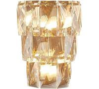 European Wall Light American Gorgeous Sconce Wall Lamp Iron All-Crystal Petal Lampshade Wall Lights Embedded System Wall Lighting,Room Light Fixture