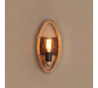 European Wall Light American Hemp Rope Iron Lights Art Wall Lights - Retro Rural Aisle Hemp Rope Wall Lamp Balcony Stairs Bedside Wall Sconce,Chandelier
