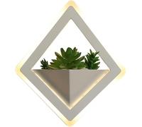 European Wall Light LED Bedside Decorative Wall Lamp Modern and Simple Acrylic Lampshade Bedroom Lighting Wall Light with Green Plants Lamp