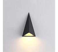 European Wall Light Outdoor LED Wall Light Outside Wall Lighting Die Cast Aluminium Body PC Lampshade Waterproof Wall Lamp 9W 3000K/6000K IP54 Black Wall Sconce [Energy Class A+] LED Wall Lightin