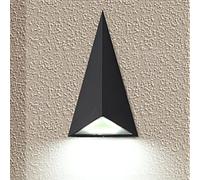 European Wall Light Outdoor LED Wall Light Outside Wall Lighting Die Cast Aluminium Body PC Lampshade Waterproof Wall Lamp 9W 3000K/6000K IP54 Black Wall Sconce [Energy Class A+] LED Wall Lightin