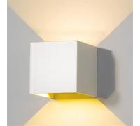 European Wall Light Outdoor Waterproof Square Simple Villa Indoor Square Wall Lamp, Chandelier(Bianco)