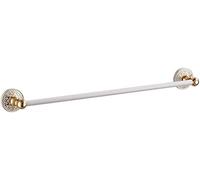 European White Towel Rack Lacquered Bathroom Towel Rail with Single Pole Shelf 40CM & 60CM Free Punching Options Space-Saving Design for Modern Bathrooms