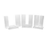 EUROPEL 3-in-1 Brochure Holder Stand - Adjustable Brochure Stand for A4, A5, 1/3 A4 - Transparent - Brochure Stand for Offices - Brochure Holder in Portrait Format