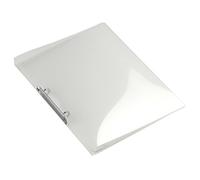EUROPEL A4 Clear 2 Ring Binder 16mm | Transparent Polypropylene | Waterproof | Press-Button Rings | Document Folder for School Office Travel Home | Refillable & Eco-Friendly | White