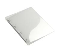 Europel A4 Clear 4 Ring Binder 16mm | Transparent Polypropylene | Waterproof | Press-Button Rings | Document Folder for School Office Travel Home | Refillable & Eco-Friendly | White