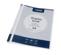 EUROPEL A4 Front View Display Book with 20 Pockets (40 Sheets) | White | Professional Presentation Document Display Book | Ideal for Business Meetings, Trainings Sessions, Portfolios and Students